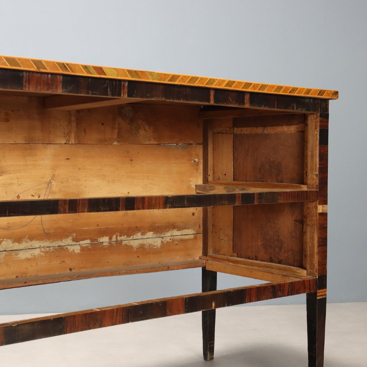 Antique Chest Of Drawers Poplar Bois De Violette XVIII Century-photo-6