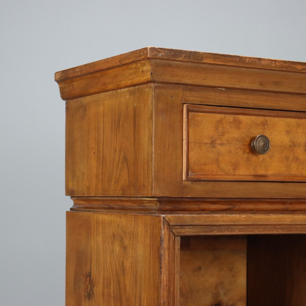 Antique Art Deco Bookcase Walnut Bronze Italy XIX Century-photo-4