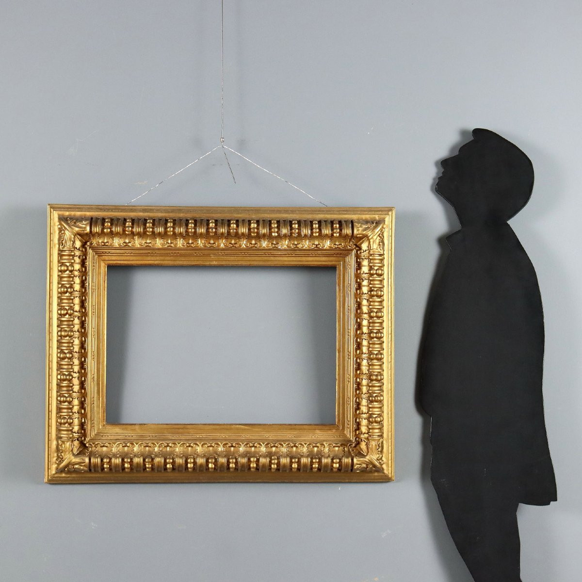 Antique Frame Carved Gilded Wood Italy XIX Century-photo-2