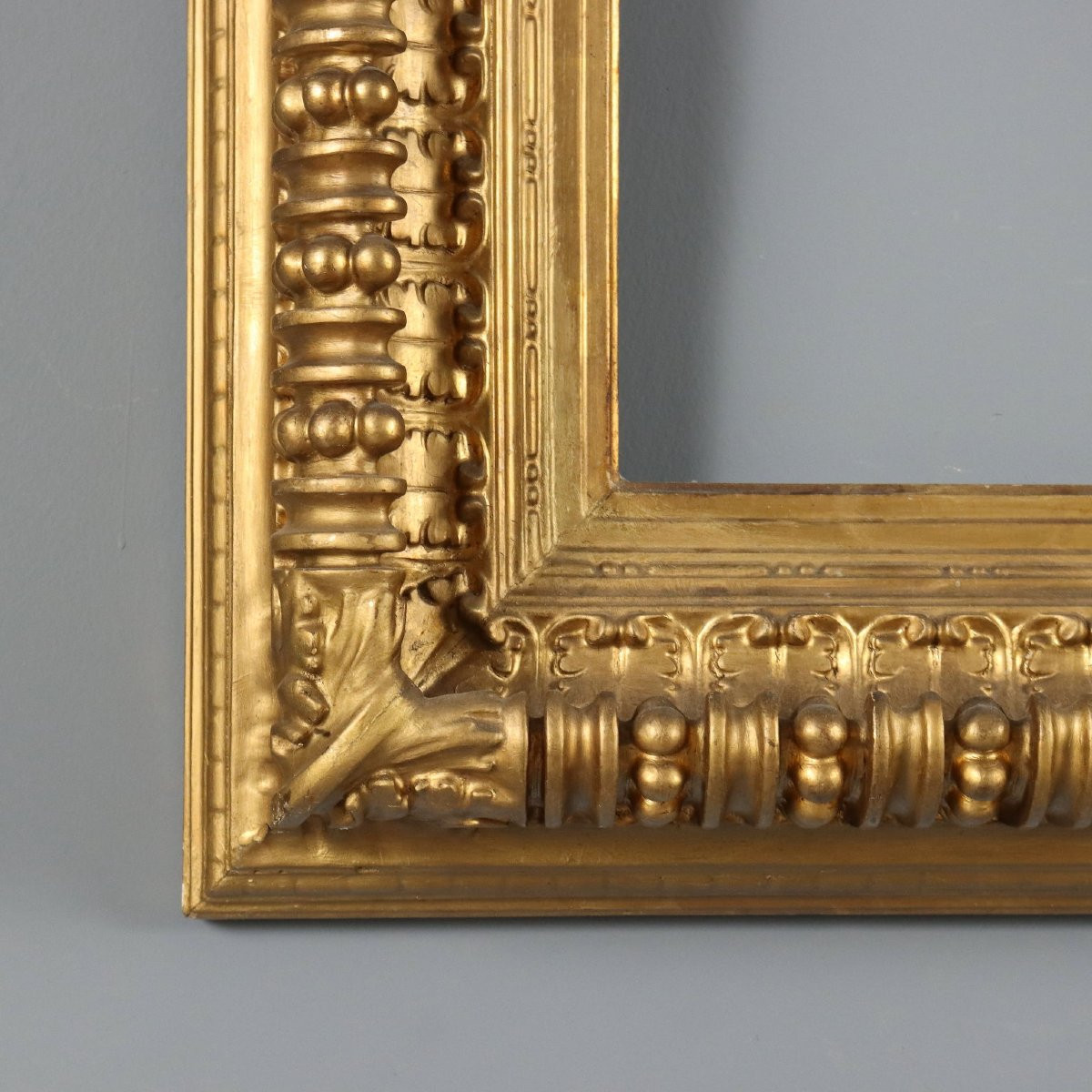 Antique Frame Carved Gilded Wood Italy XIX Century-photo-1