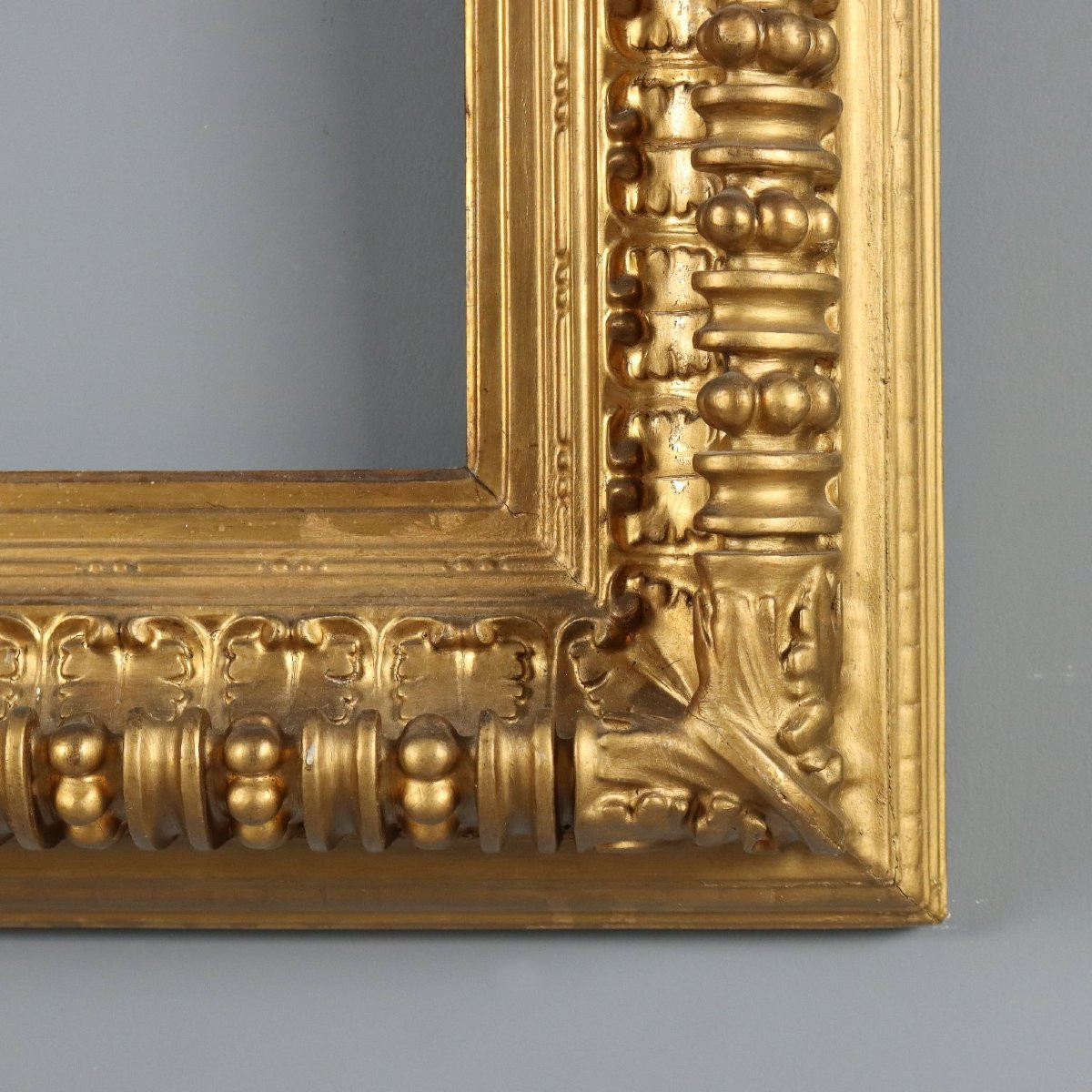 Antique Frame Carved Gilded Wood Italy XIX Century-photo-2