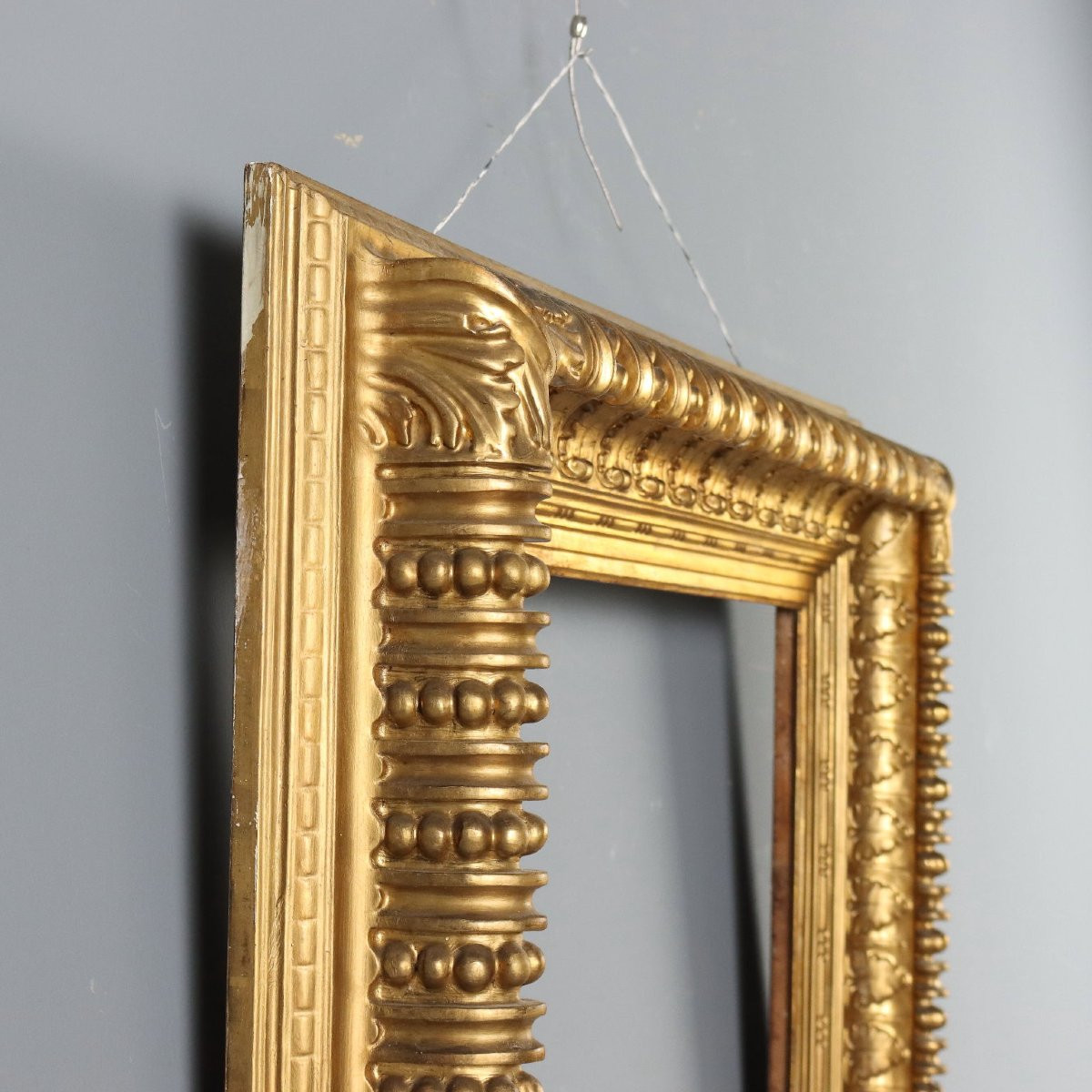 Antique Frame Carved Gilded Wood Italy XIX Century-photo-4