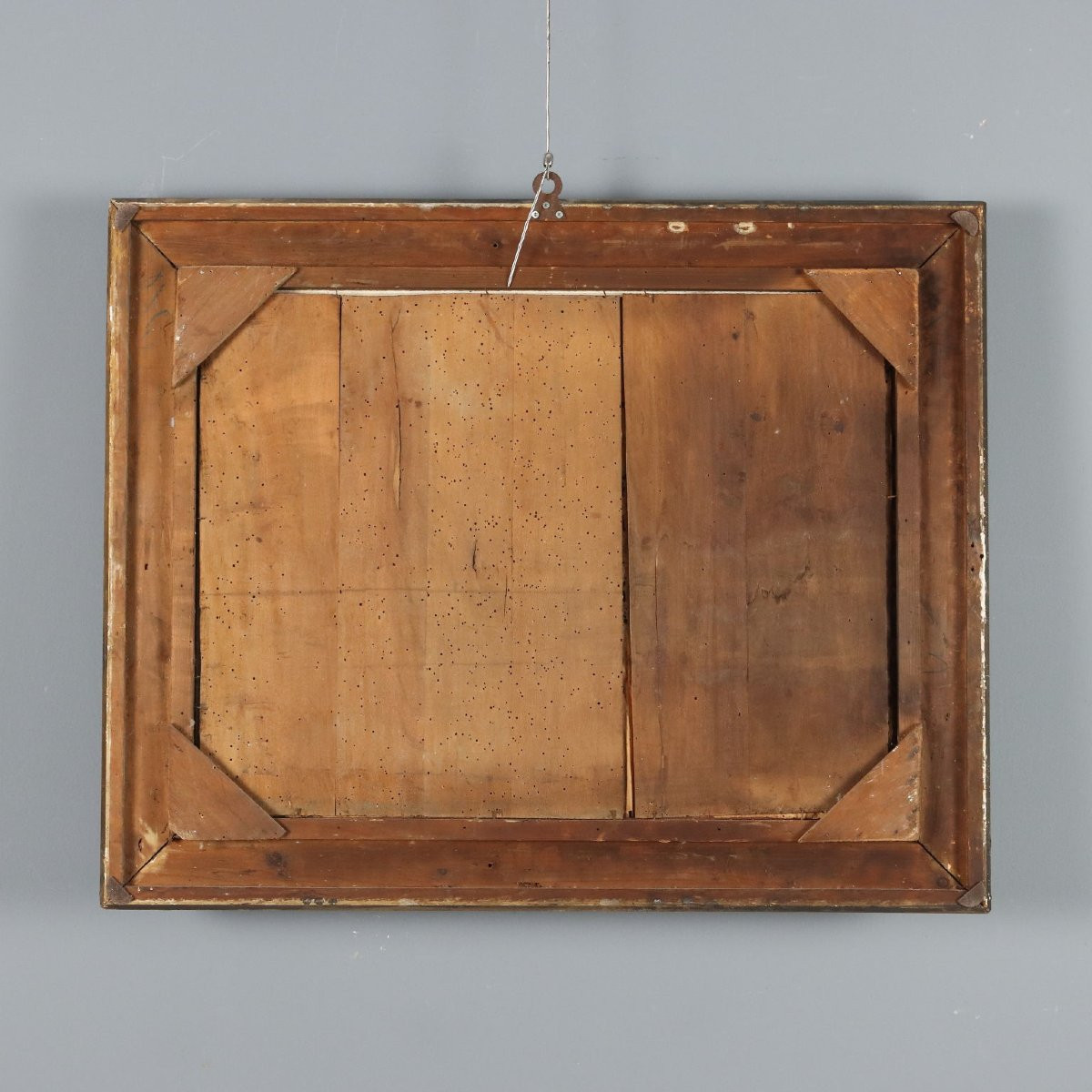 Miroir avec cadre en bois doré et sculpté Italie, début du XXe siècle-photo-4