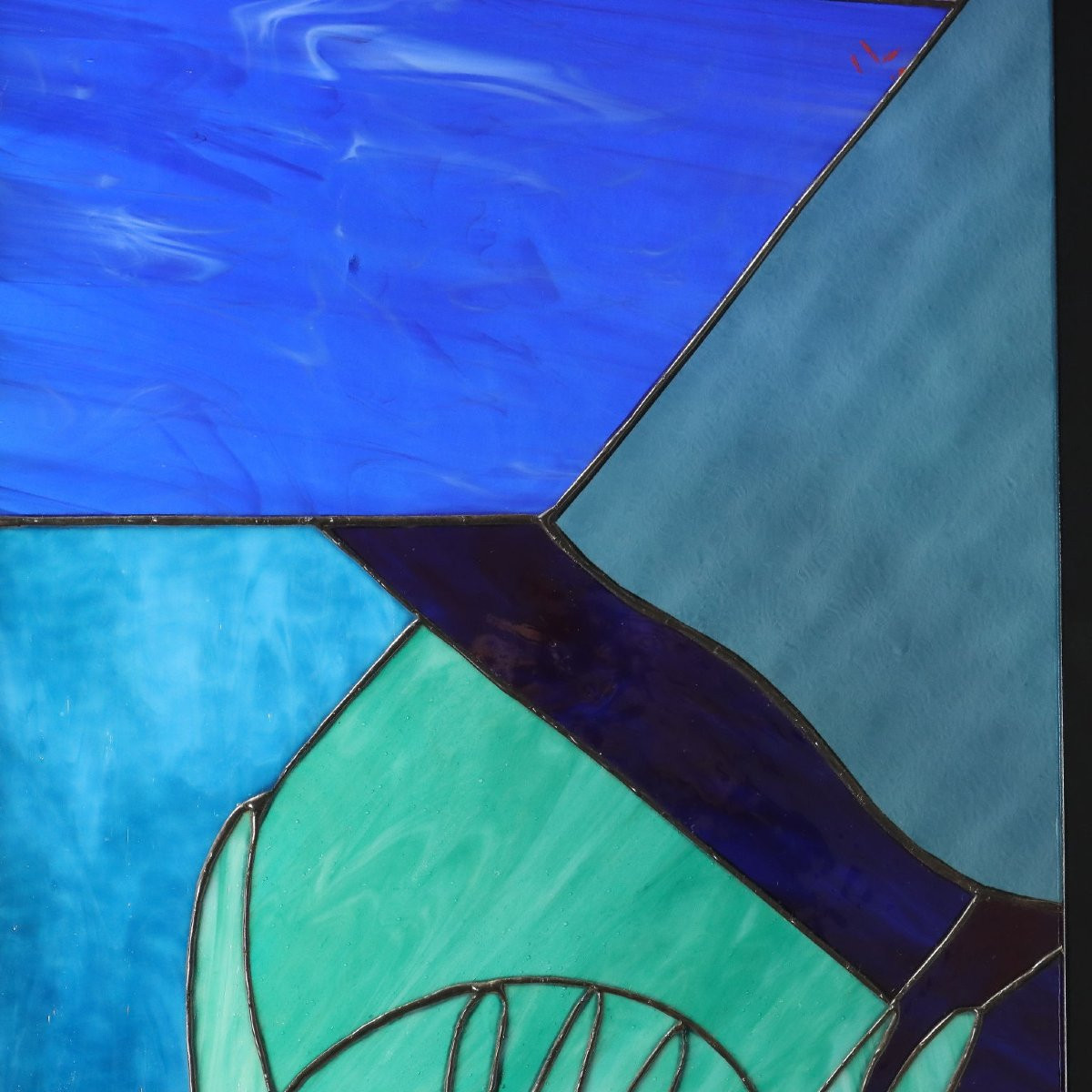 Antique Stained Glass Doors Abstract Subject Italy XX Century-photo-3