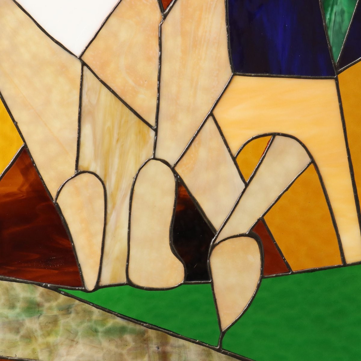 Antique Stained Glass Doors Abstract Subject Italy XX Century-photo-6