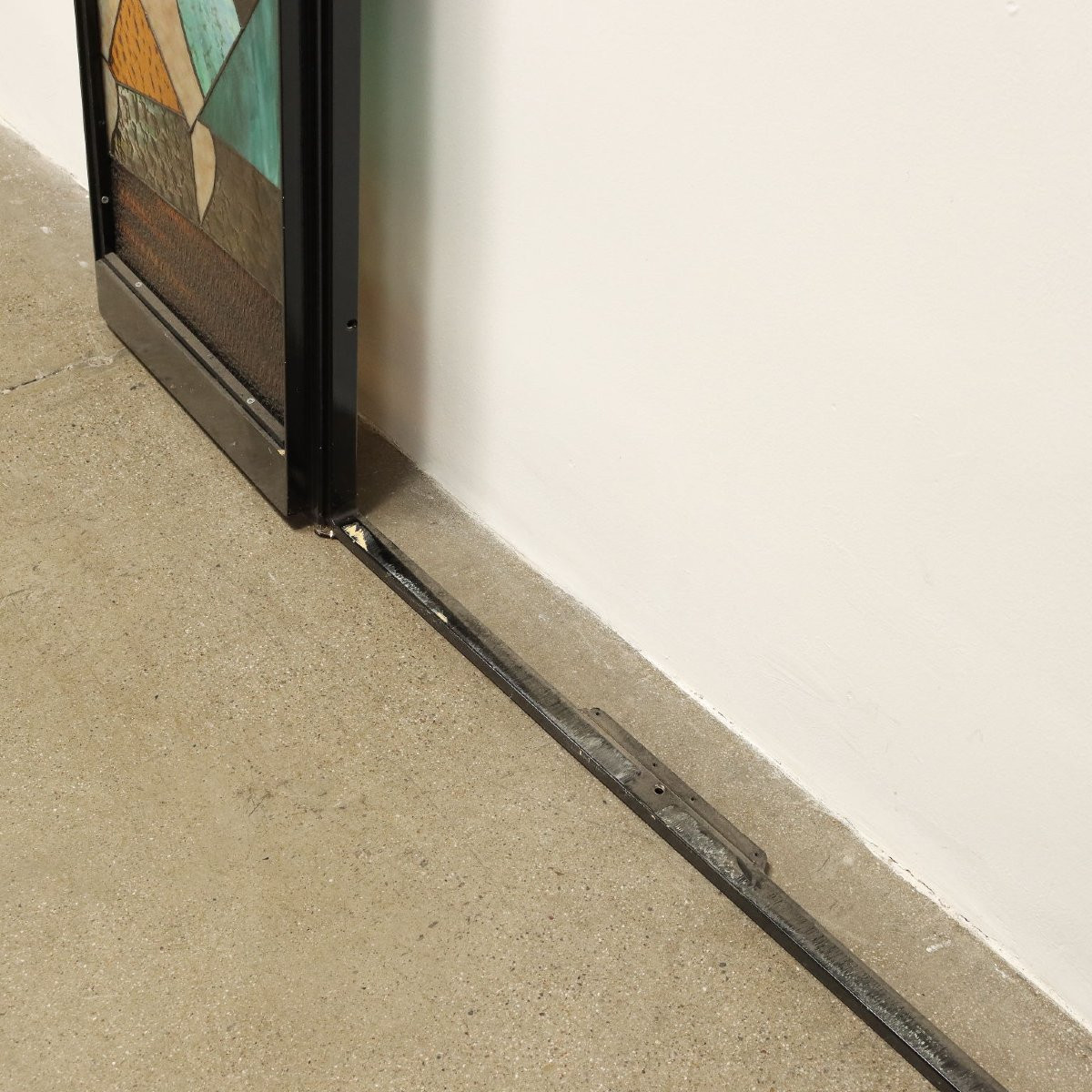 Antique Stained Glass Doors Abstract Subject Italy XX Century-photo-8