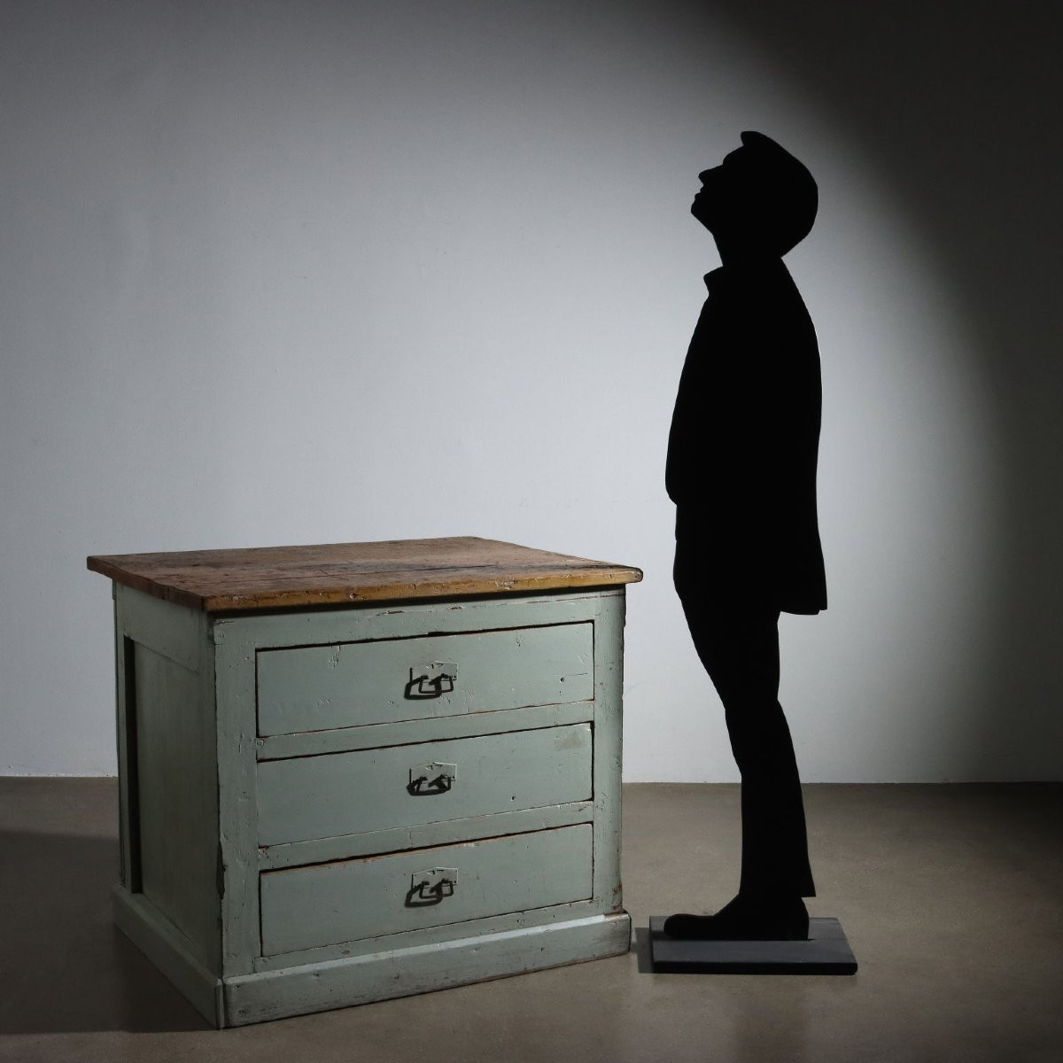 Commode Vintage Style Industriel Sapin Laqué Italie XXe Siècle-photo-2