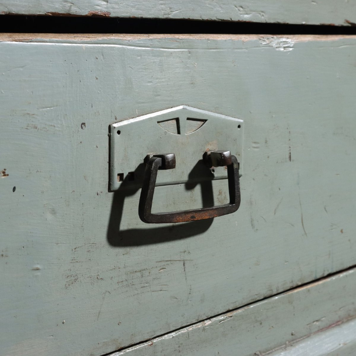 Commode Vintage Style Industriel Sapin Laqué Italie XXe Siècle-photo-4