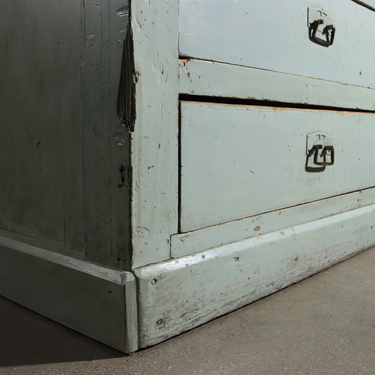 Commode Vintage Style Industriel Sapin Laqué Italie XXe Siècle-photo-5