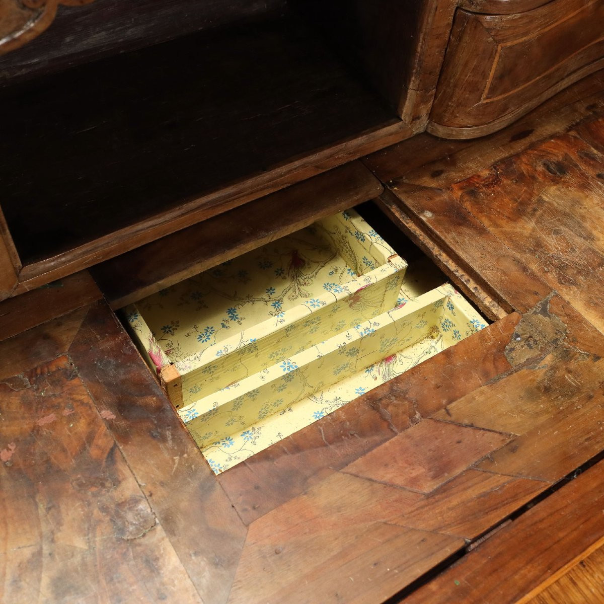 Commode Baroque Ancienne Noyer Italie du XVIIe Siècle-photo-2