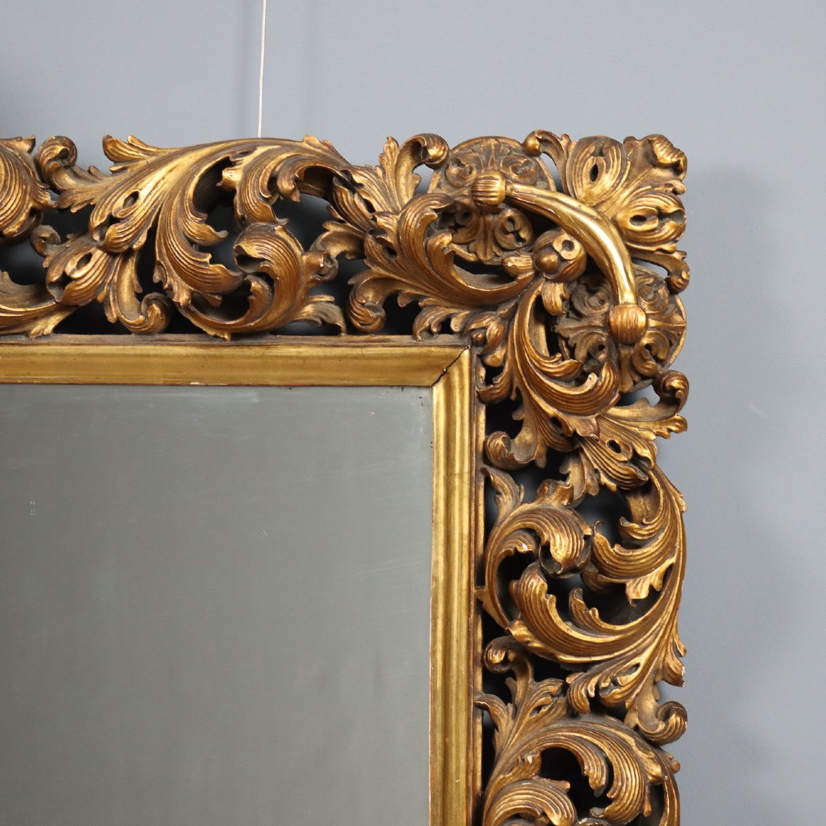 Baroque Style Mirror Italy Early 20th Century-photo-2
