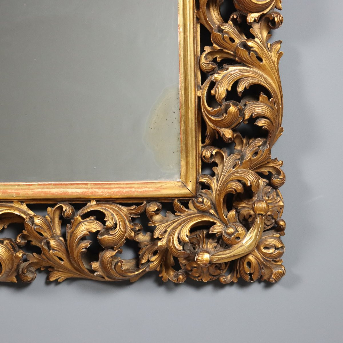Baroque Style Mirror Italy Early 20th Century-photo-3