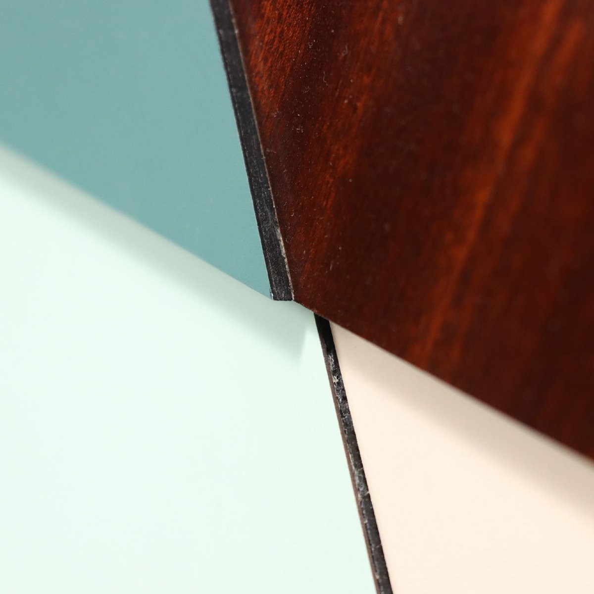 Meuble Prisma Collection Vintage Frêne Laiton Années 50-60-photo-5