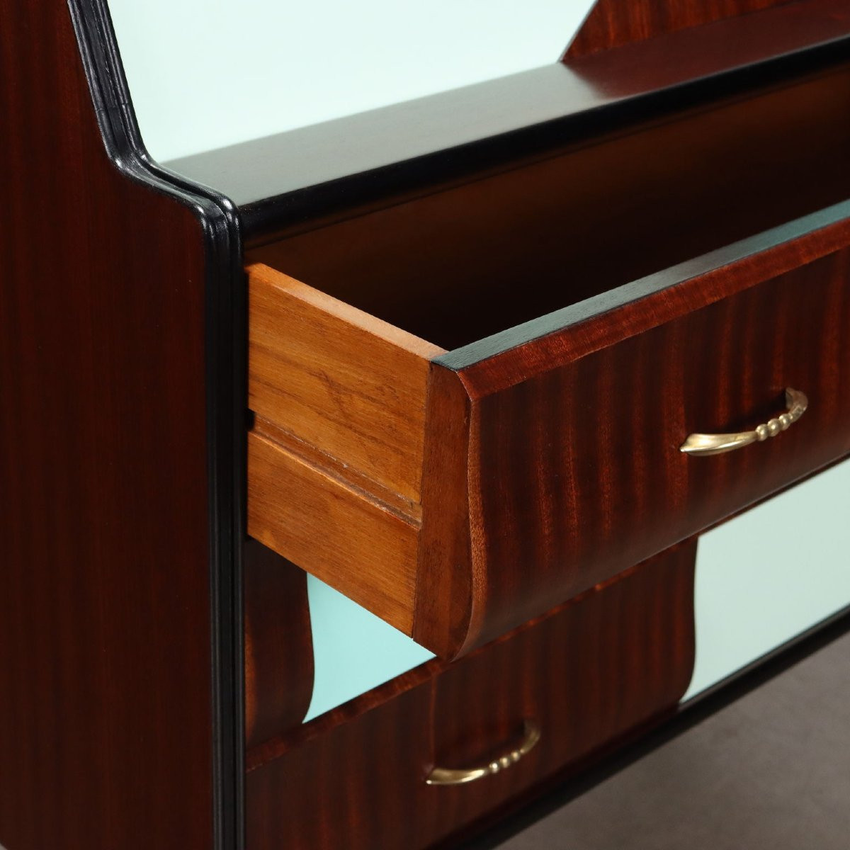 Meuble Prisma Collection Vintage Frêne Laiton Années 50-60-photo-7