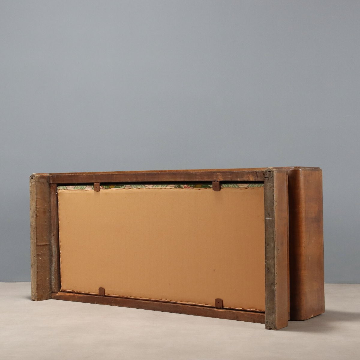 Antique Sofa Art Déco Walnut Fabric Italy XX Century-photo-5