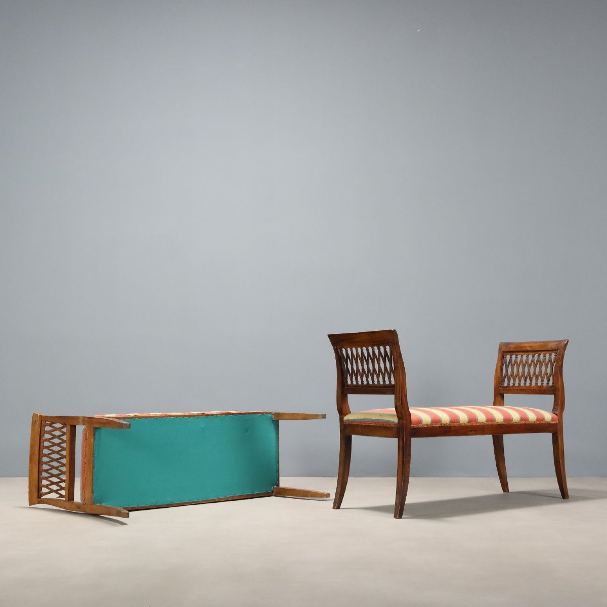 Paire de bancs  Italie, début du XXe siècle-photo-4