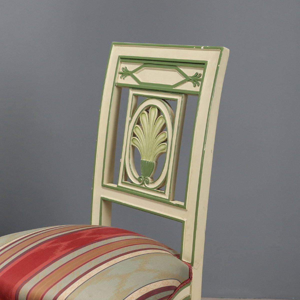 Group Of Seven Neoclassical Style Chairs Italy 20th Century-photo-1