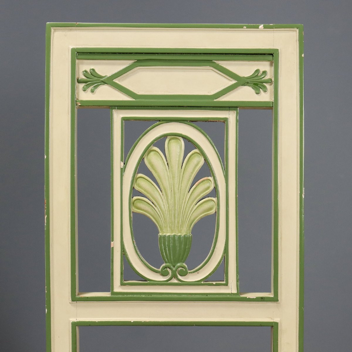 Group Of Seven Neoclassical Style Chairs Italy 20th Century-photo-2