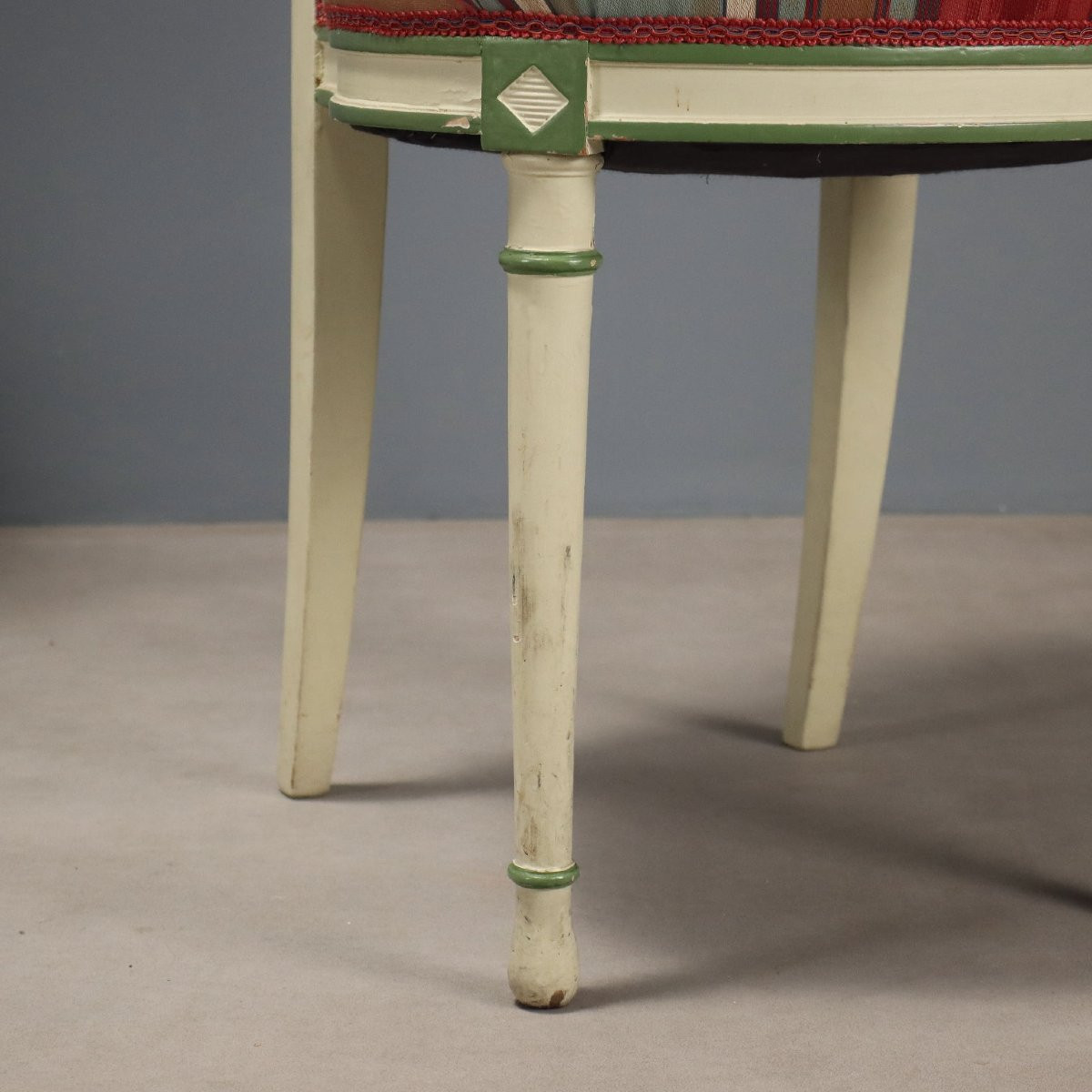 Group Of Seven Neoclassical Style Chairs Italy 20th Century-photo-4