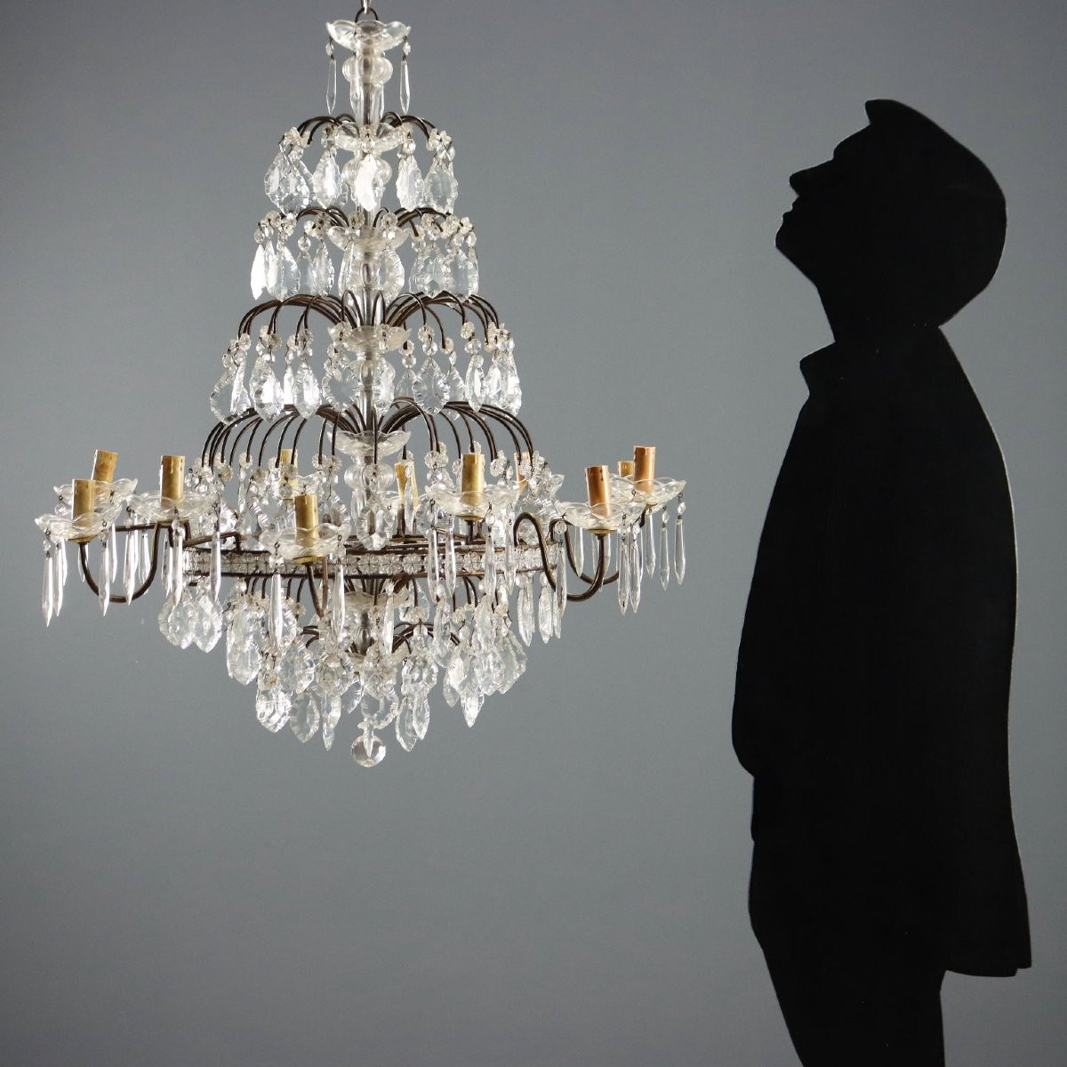 Paire de lustres à douze lumières Italie, début du XXe siècle-photo-2