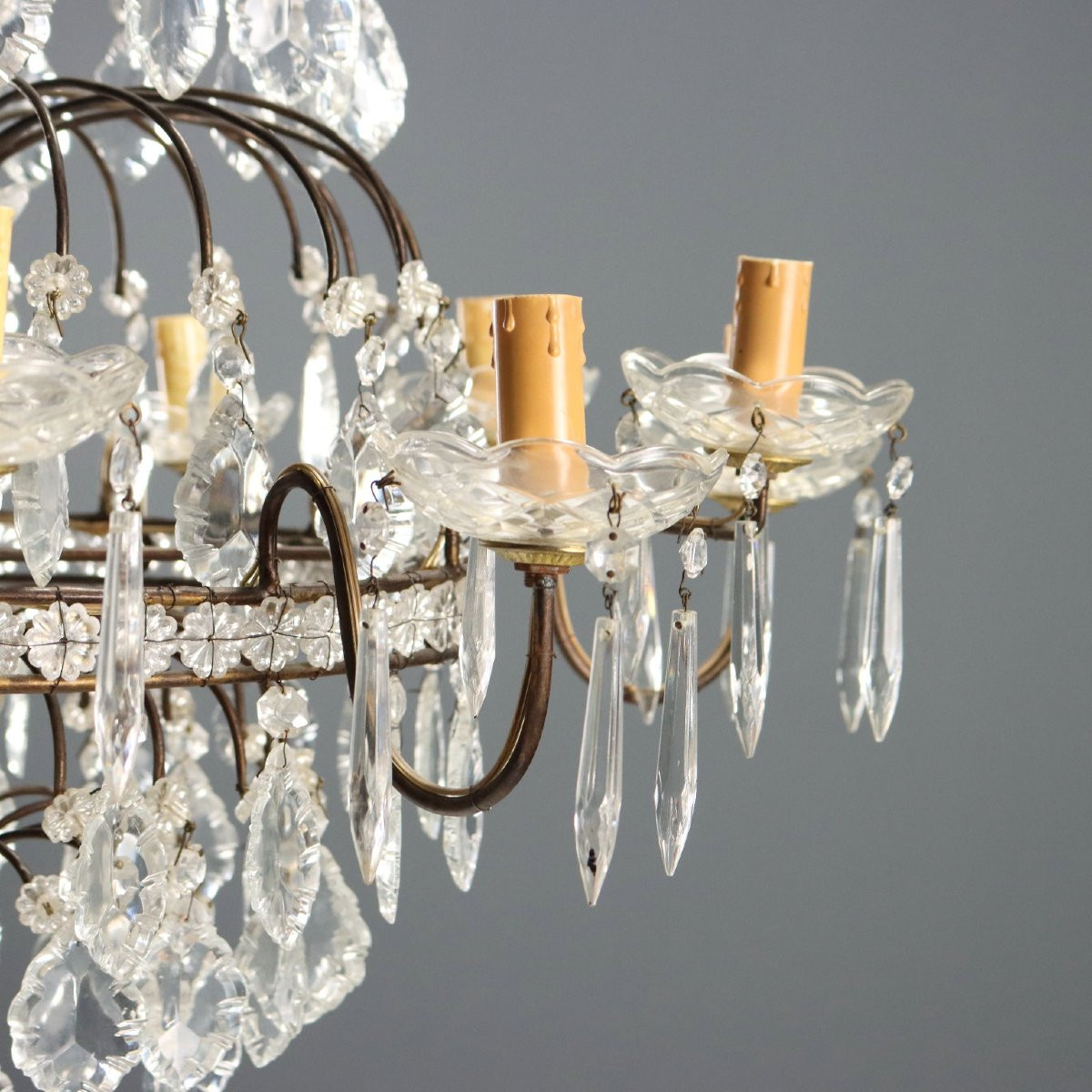 Paire de lustres à douze lumières Italie, début du XXe siècle-photo-4