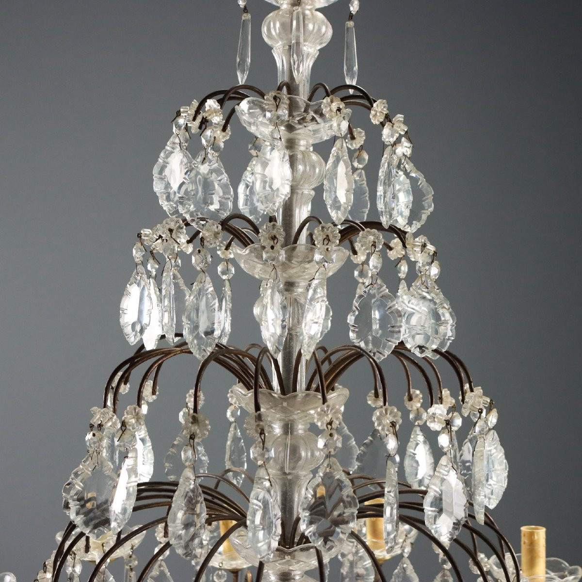 Paire de lustres à douze lumières Italie, début du XXe siècle-photo-3