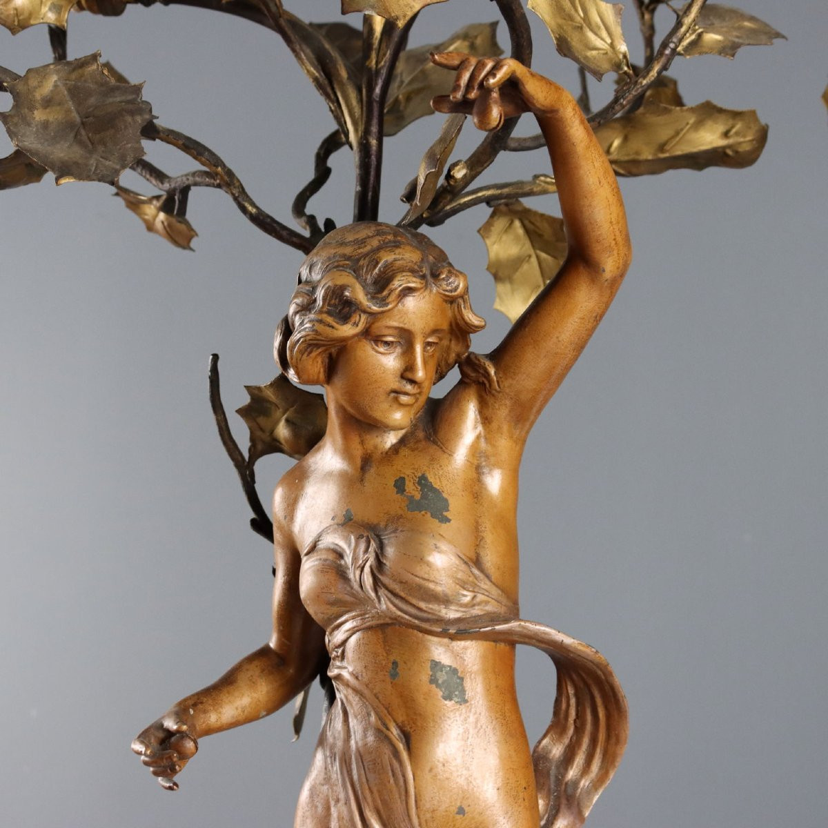 Lampes de Table Anciennes Métal Laqué Bois du XXe Siècle-photo-3