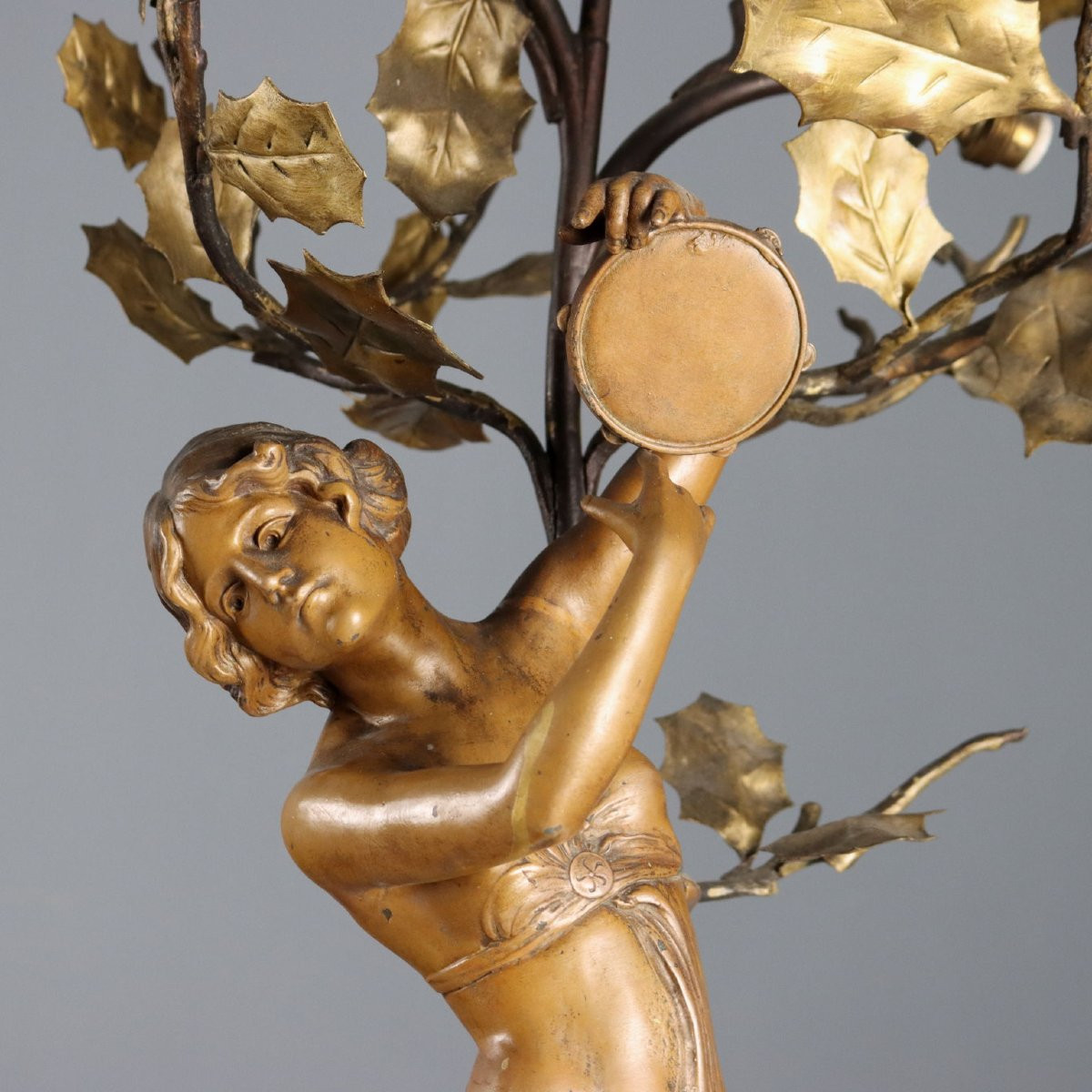 Lampes de Table Anciennes Métal Laqué Bois du XXe Siècle-photo-4