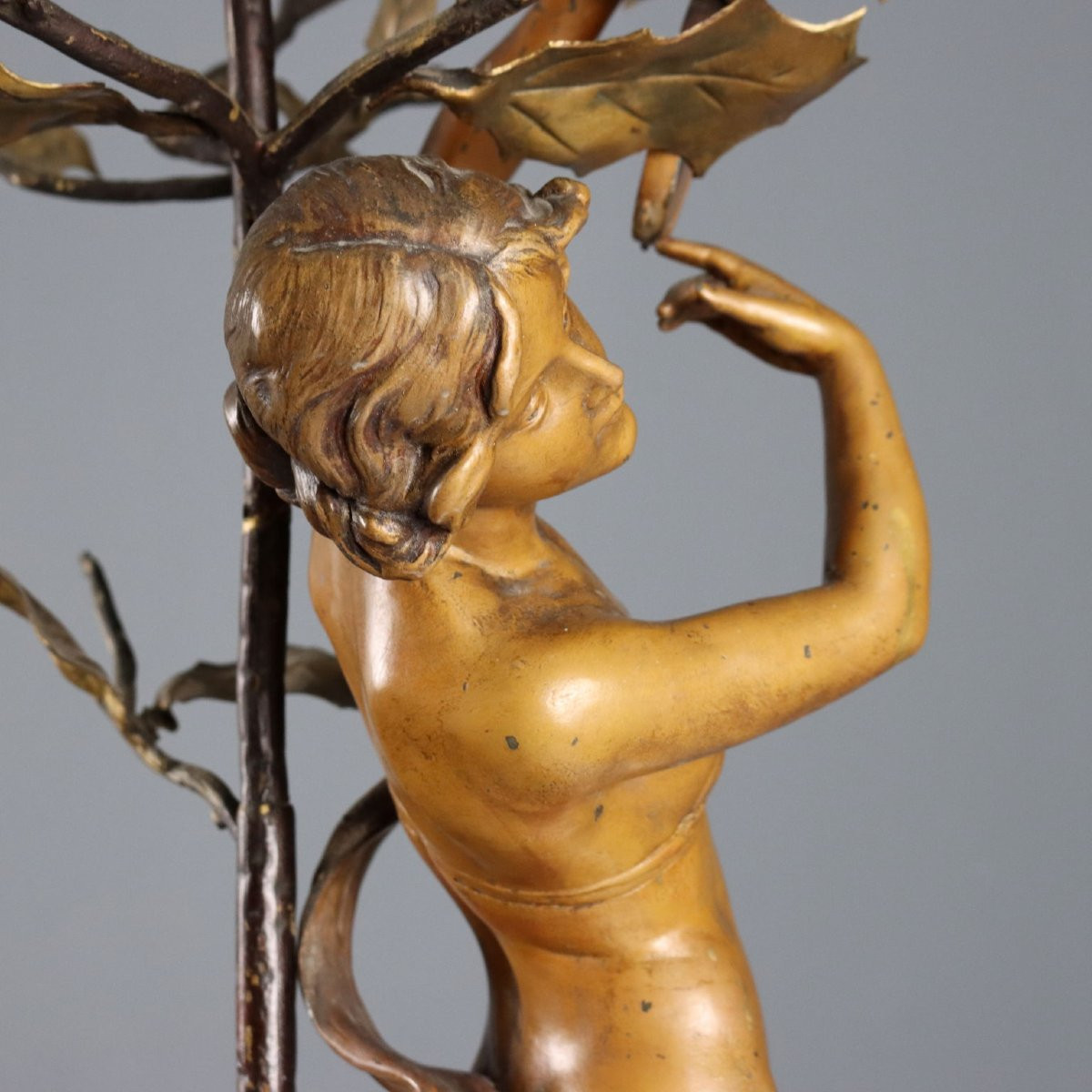 Lampes de Table Anciennes Métal Laqué Bois du XXe Siècle-photo-7