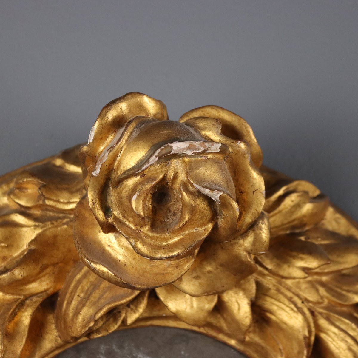 Miroir sculpté doré Italie, début du XVIIIe siècle-photo-3