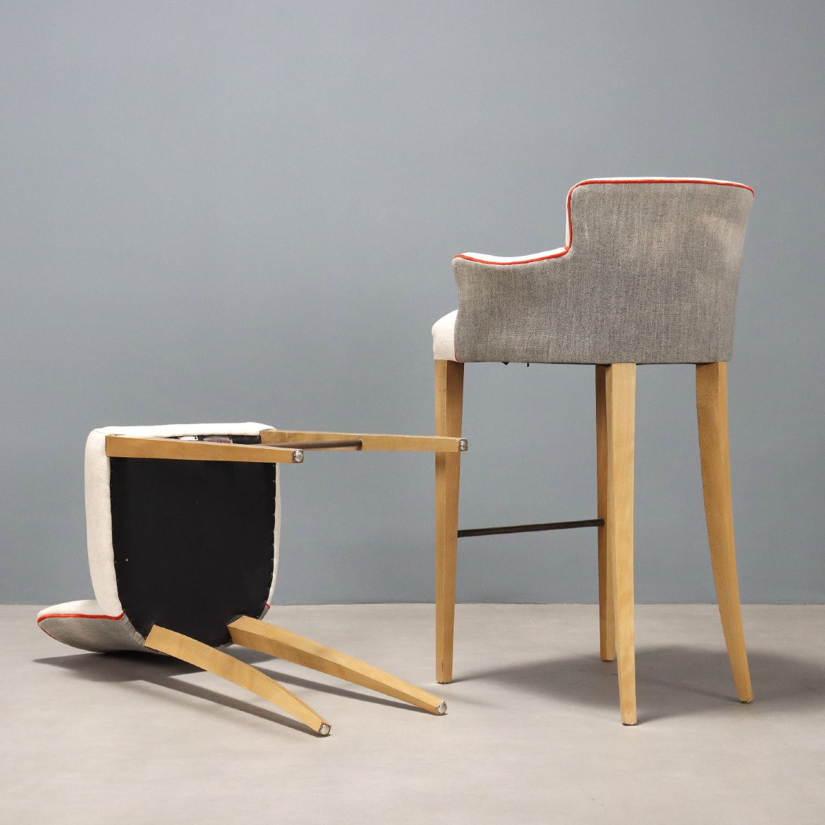 Group Of Eight Stools England 20th Century-photo-8