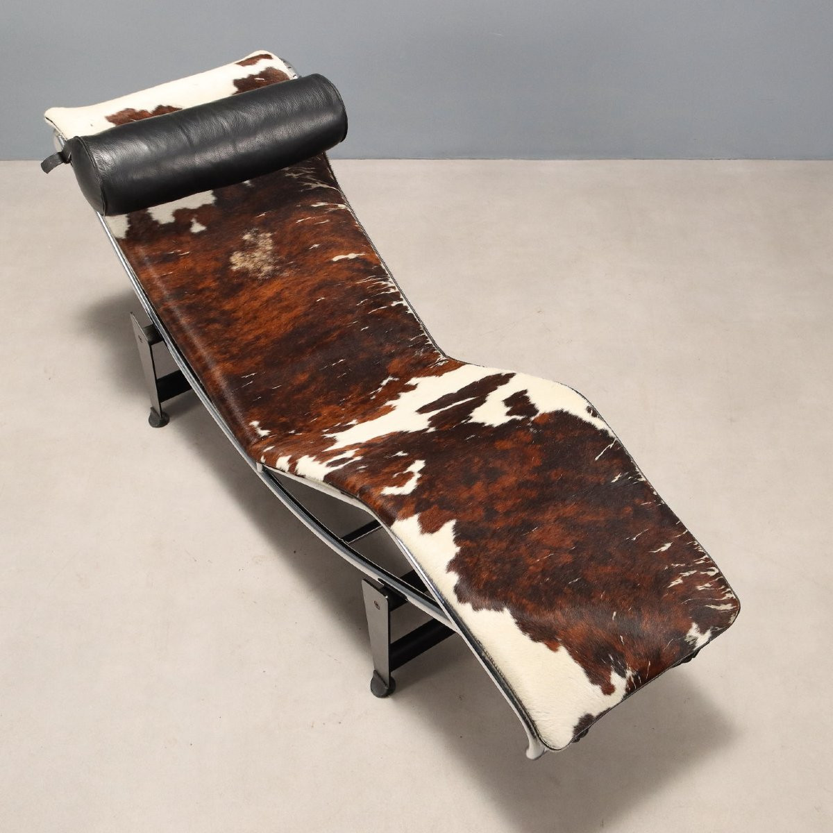 Alivar Chaise Longue Vintage Design Enamelled Metal 1980s-photo-3