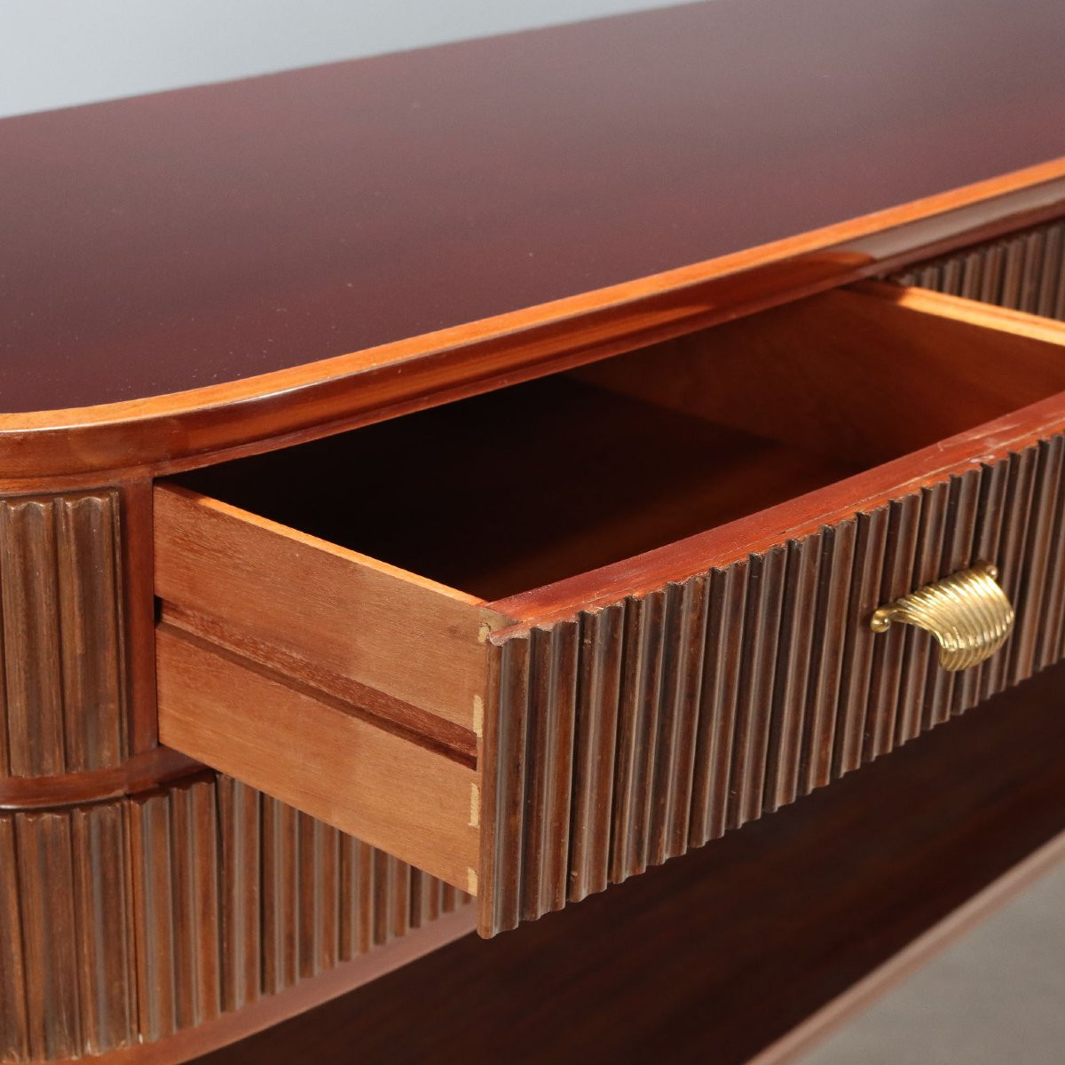 Vintage Cabinet Exotic Woods Veneer Design Italy 1950s-photo-1