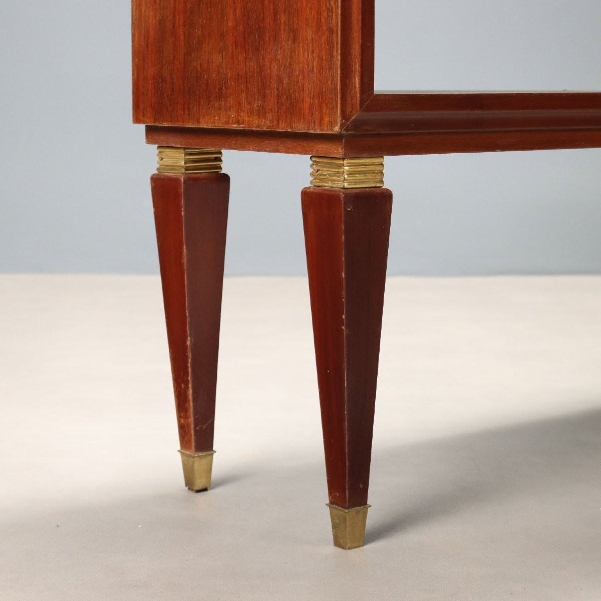 Vintage Cabinet Exotic Woods Veneer Design Italy 1950s-photo-3