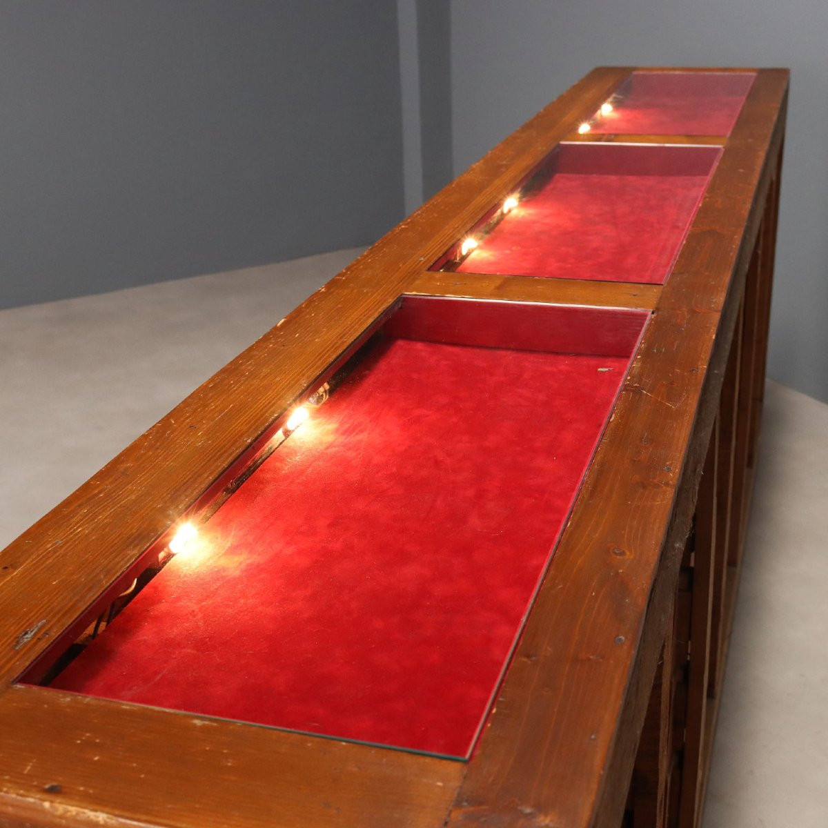 Commode Ancienne Sapin Teinté Noyer 72 Tiroirs Italie XXe Siècle-photo-4