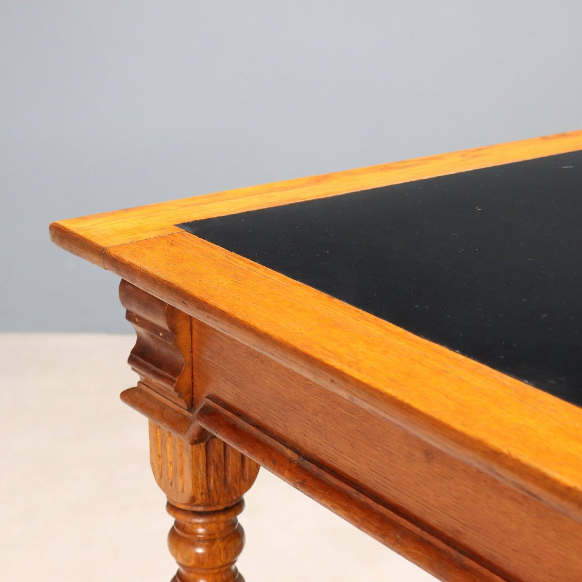 Oak Writing Table With Formica Insert  Italy Early 20th Century-photo-4