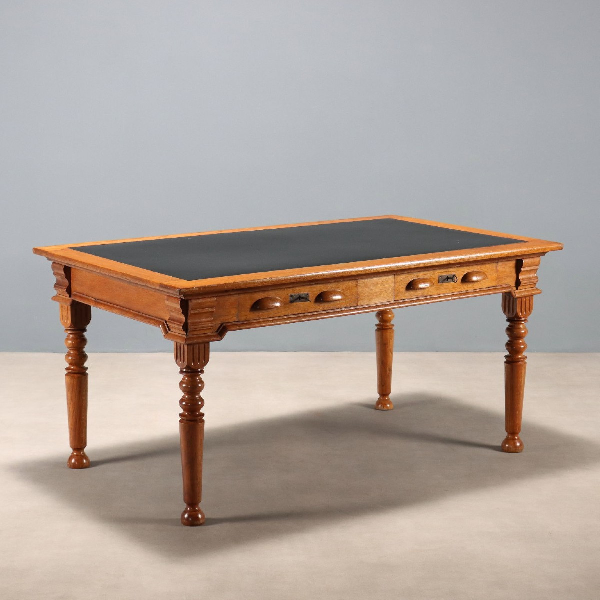 Oak Writing Table With Formica Insert  Italy Early 20th Century