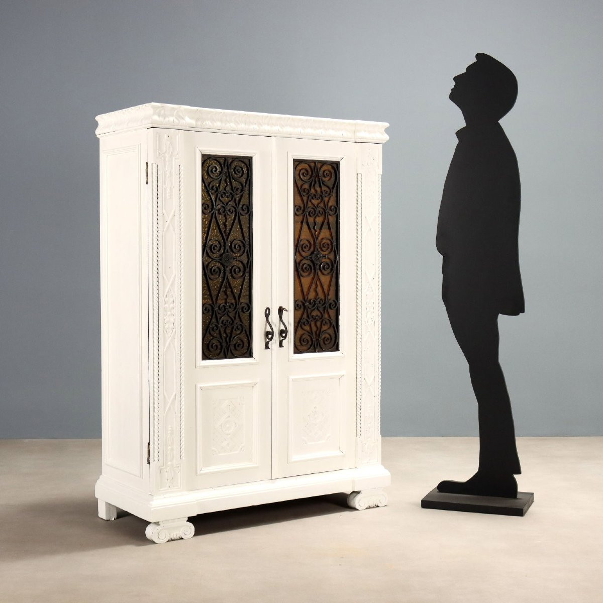 Neo-renaissance Style Poplar Cabinet Italy First Half Of The 20th Century-photo-2