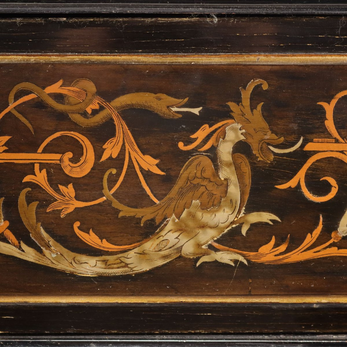 Secrétaire Ancien Acajou Tiroirs Italie du XIXe Siècle-photo-4