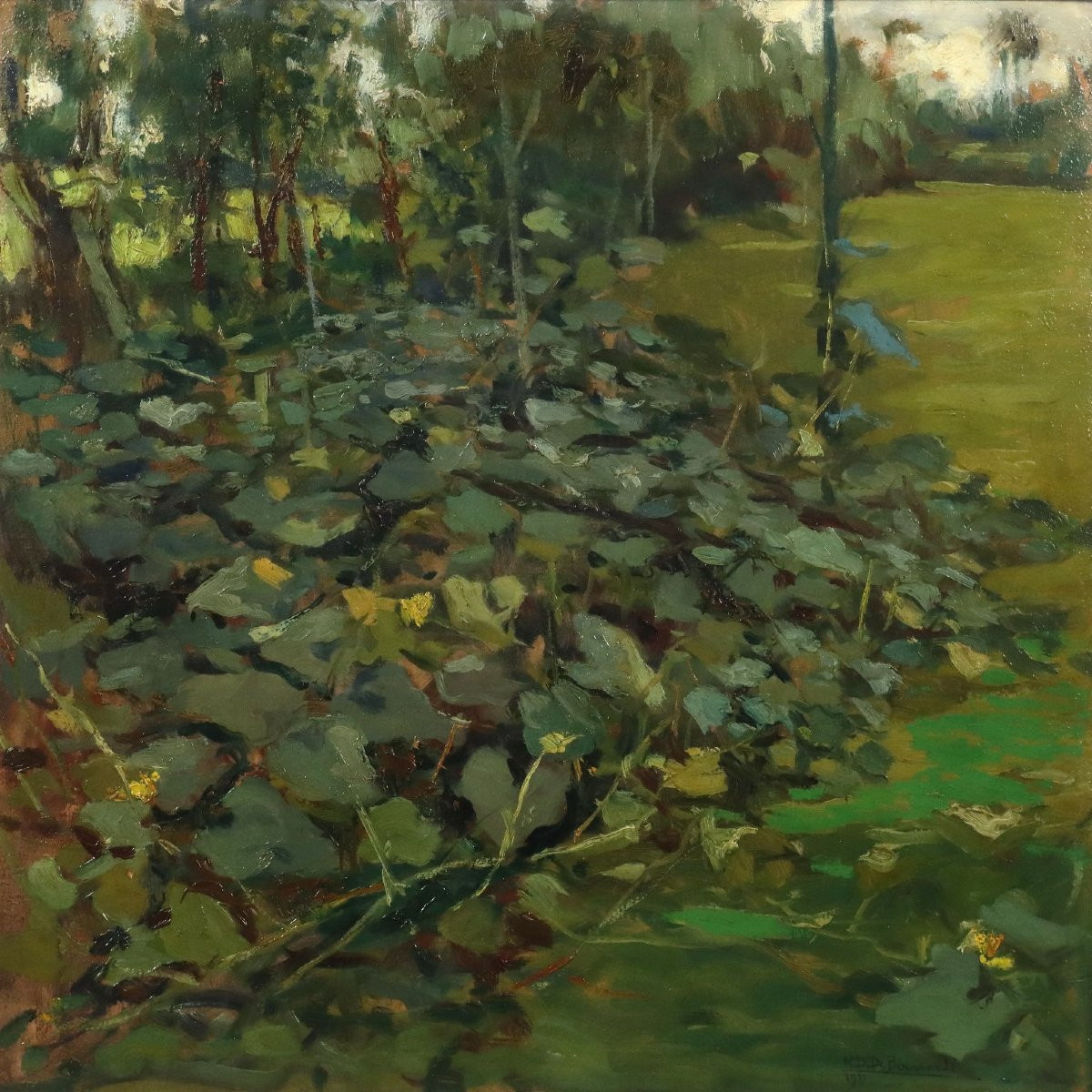 Tableau Moderne Signé Domenico De Bernardi Paysage Italie 1921-photo-3