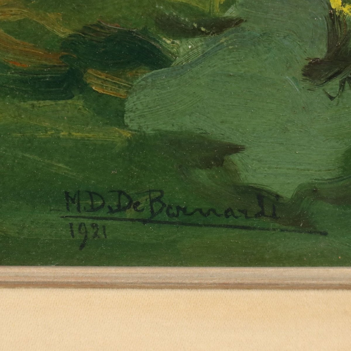 Tableau Moderne Signé Domenico De Bernardi Paysage Italie 1921-photo-2