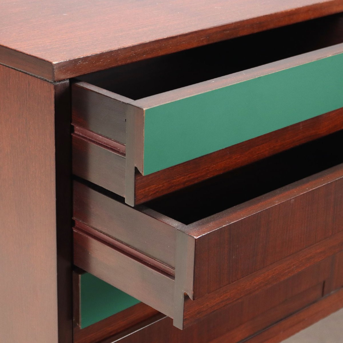 Buffet Bas Vintage Plaqué en Bois Exotique des Années 1960-photo-4