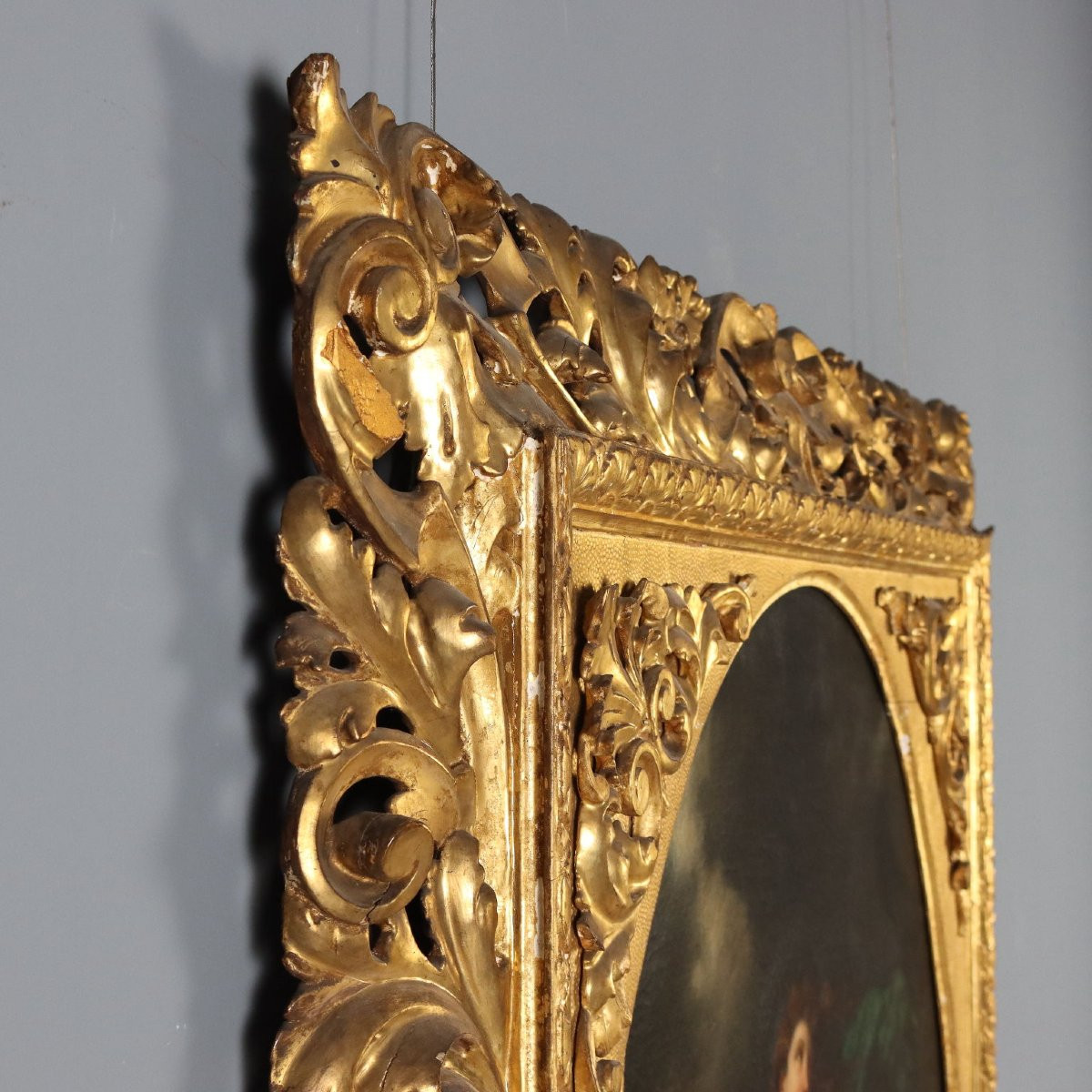 Antique Painting Allegory Of Hope Oil On Canvas XIX Century-photo-2