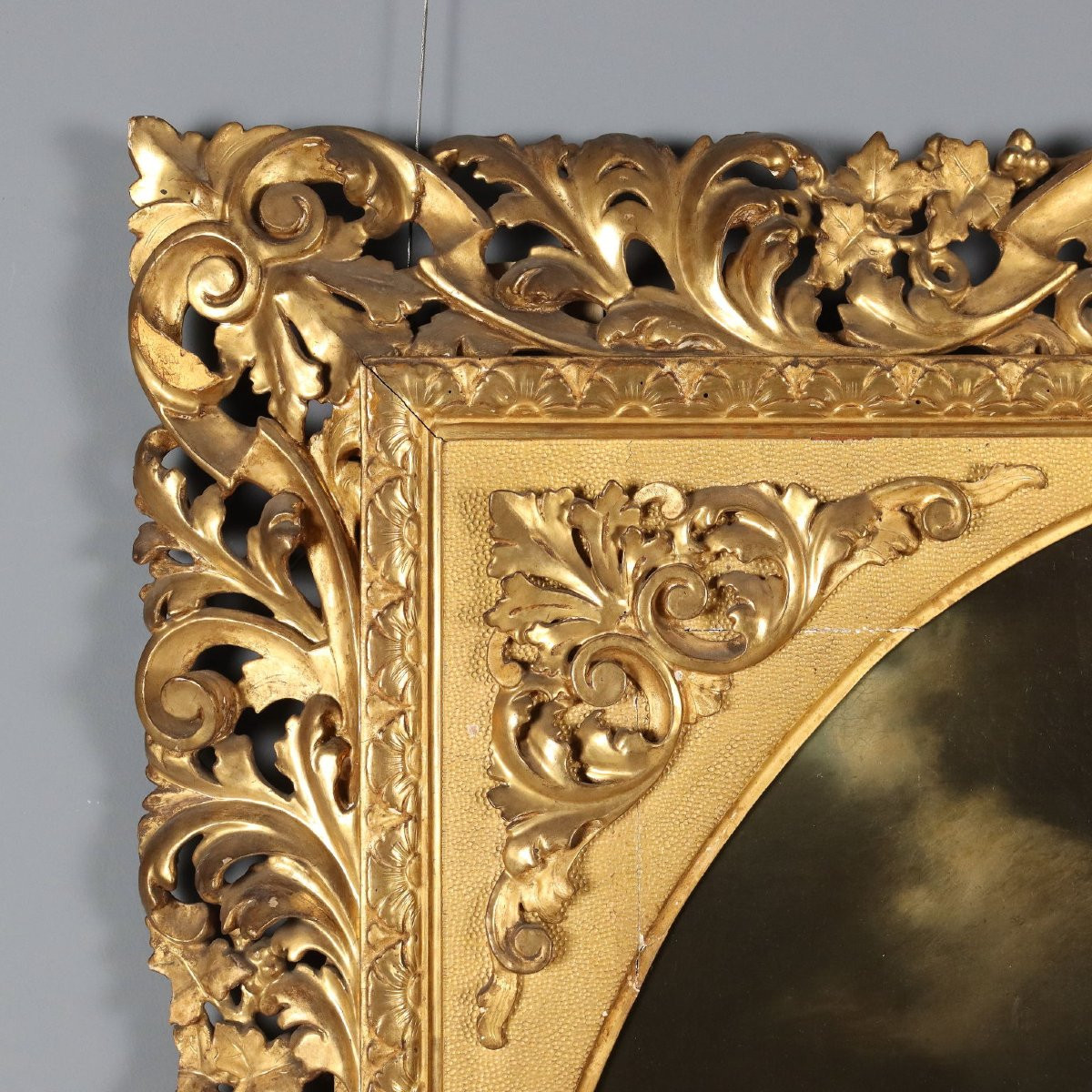 Antique Painting Allegory Of Hope Oil On Canvas XIX Century-photo-5