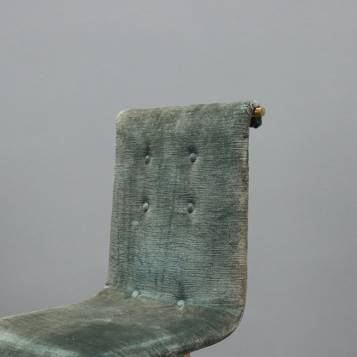 Chaises Vintage Métal Tissu Design Italie des Années 1960-photo-4