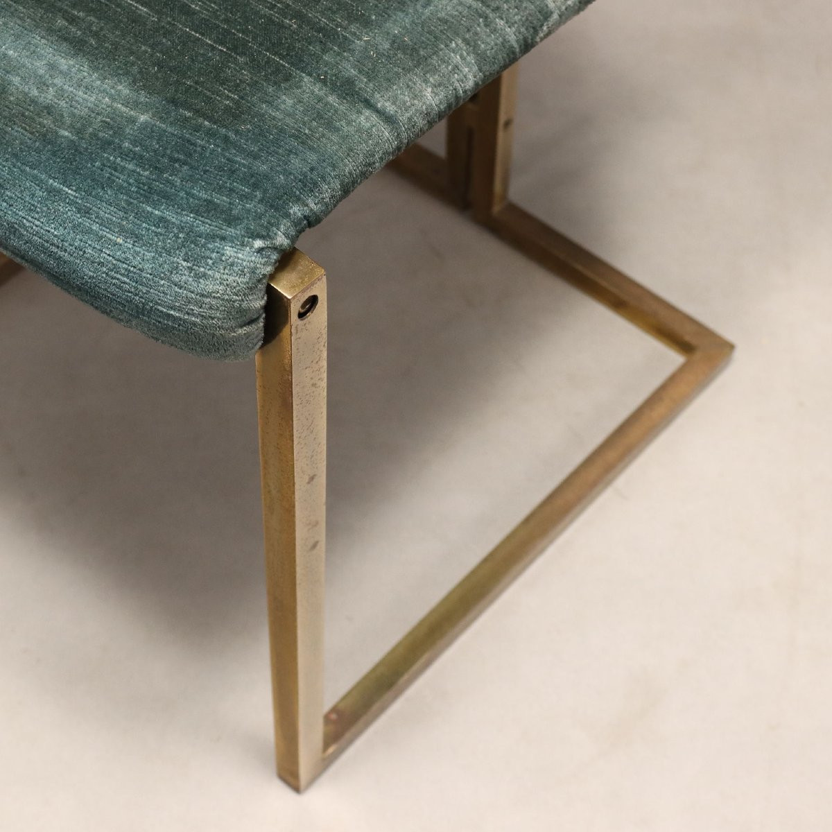 Chaises Vintage Métal Tissu Design Italie des Années 1960-photo-1