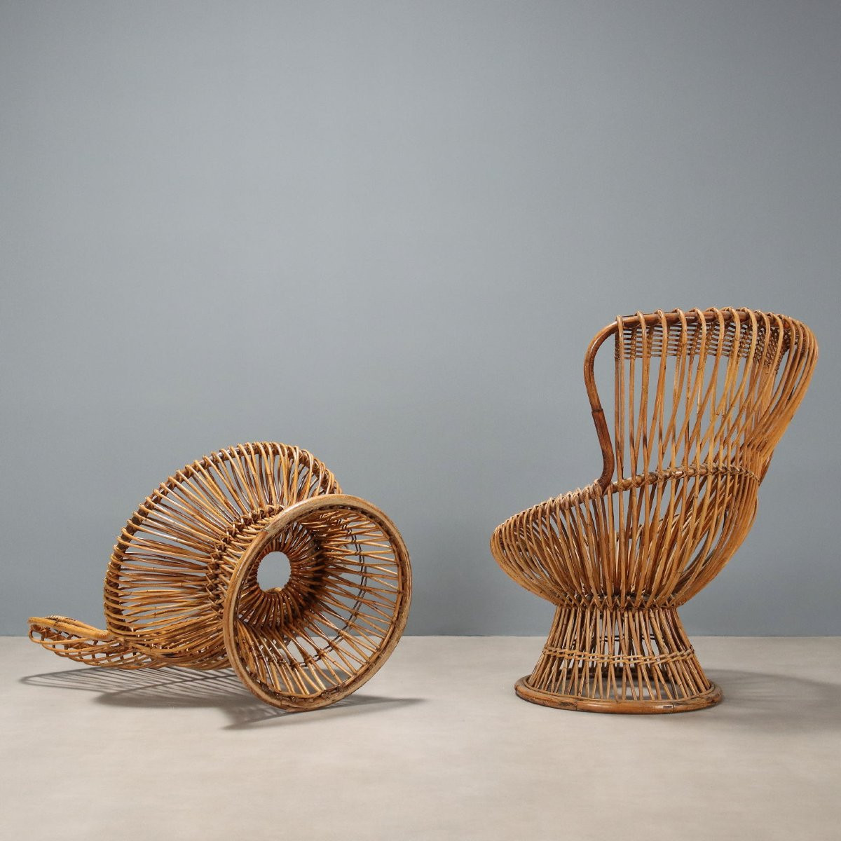 Vintage Armchairs Margherita Design By Franco Albini 1950s-60s -photo-5