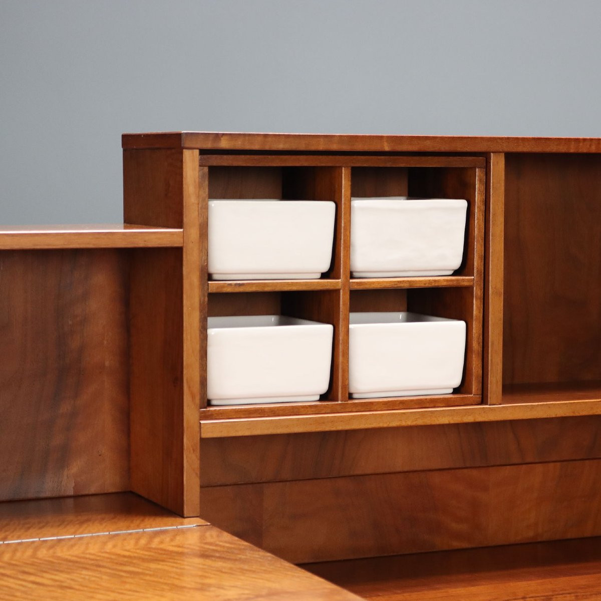 Vintage Cupboard Design Silvio Coppola For Bernini Walnut Veneer - 1960s-1970s-photo-4