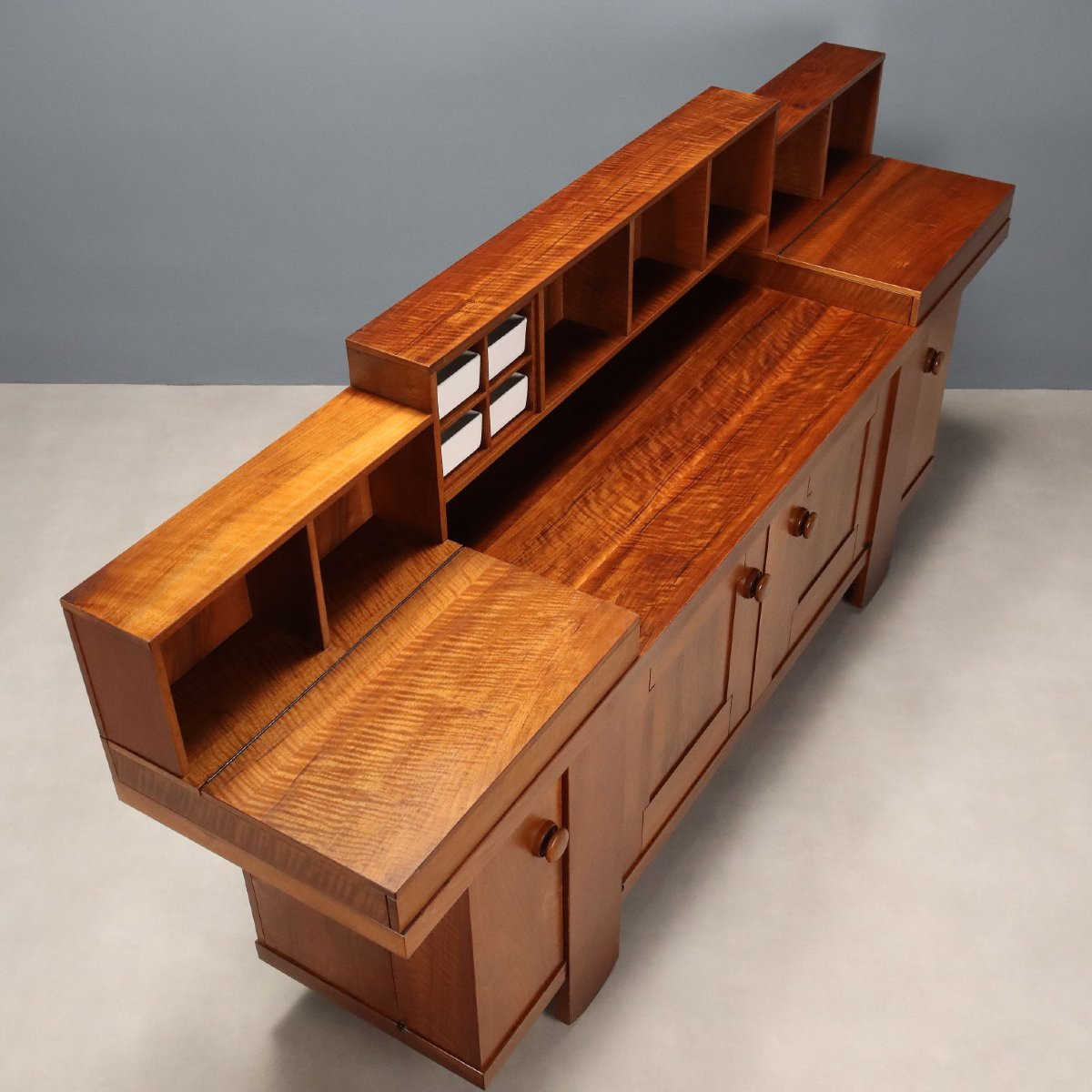 Vintage Cupboard Design Silvio Coppola For Bernini Walnut Veneer - 1960s-1970s-photo-2