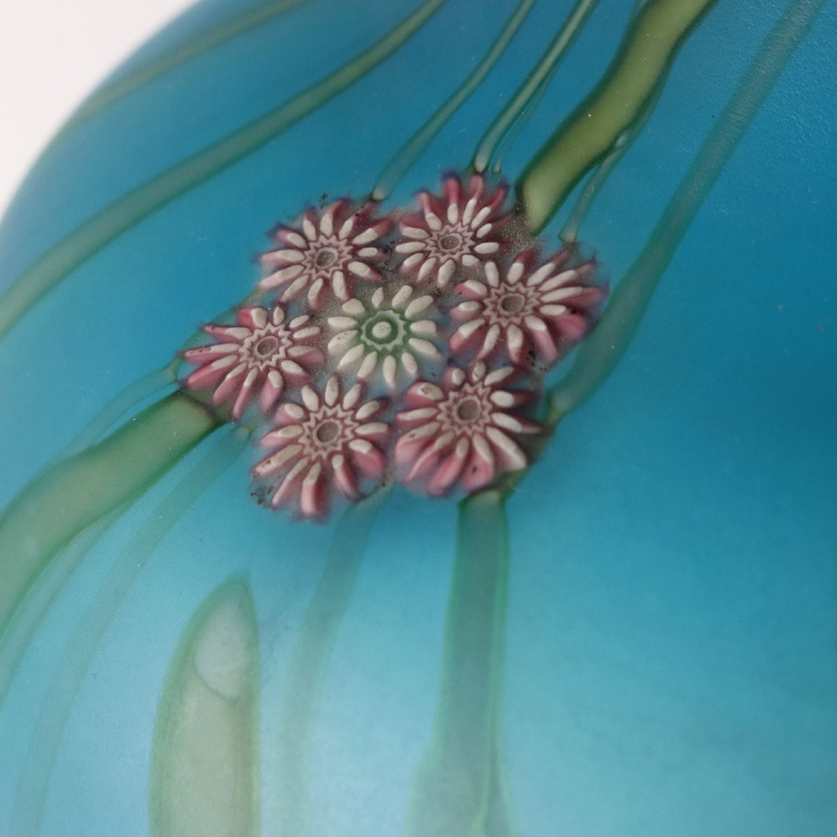 Vintage 1950s Table Lamp Millefiori By F.lli Toso Glass Italy-photo-6